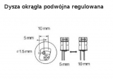 Dysza hotair okrągła podwójna regulowana 1325