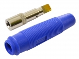 Gniazdo 4 mm na przewód GP430-BU 24A niebieski
