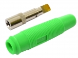 Gniazdo 4 mm na przewód GP430-GN 24A zielony