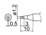 Grot śrubokręt płaski 1.2mm JV-TP19N do stacji iSolder-40 PT AOYUE T12