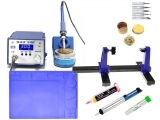 Stacja lutownicza WEP 939D+ uchwyt groty mata flux