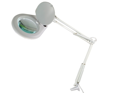 Lampa lupa z podświetleniem LED okrągła na podstawce ZD-129A LED x5